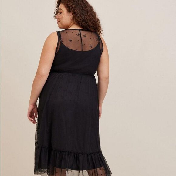 Torrid X Disney Minnie Mouse Maxi Sheer Mesh Layering Dress - 1X - Picture 2 of 15